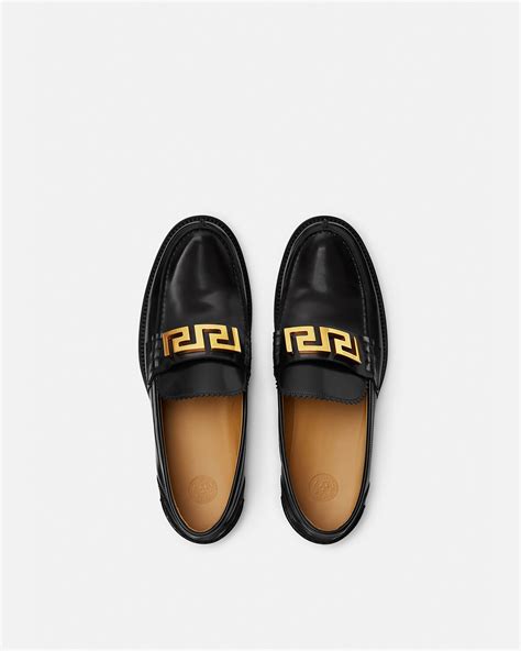 versace loafer|versace greca loafers male black.